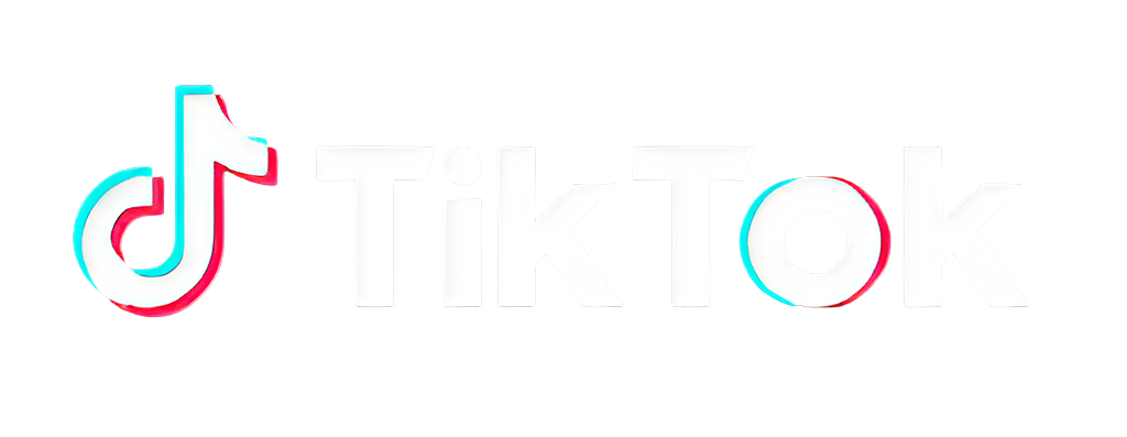 TikTok White Logo with Text Transparent